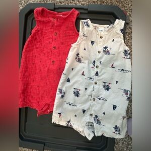 Carters set of two 18m rompers
